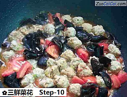 三鲜菜花做法第十步骤