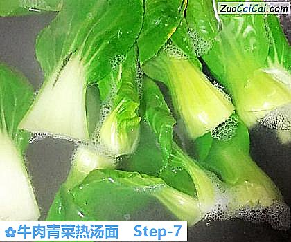 牛肉青菜热汤面做法第七步骤
