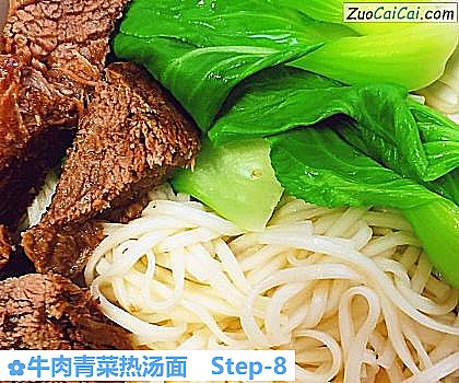 牛肉青菜热汤面做法第八步骤