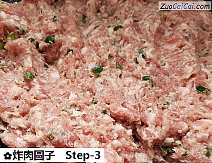 炸肉圆子做法第三步骤
