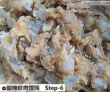 酸辣虾肉馄饨做法第六步骤