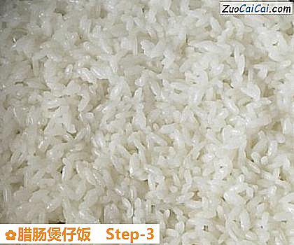 腊肠煲仔饭做法第三步骤
