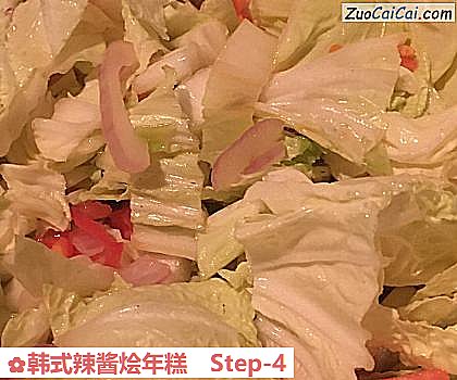 韩式辣酱烩年糕做法第四步骤