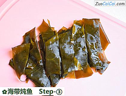 海带炖鱼做法第三步骤