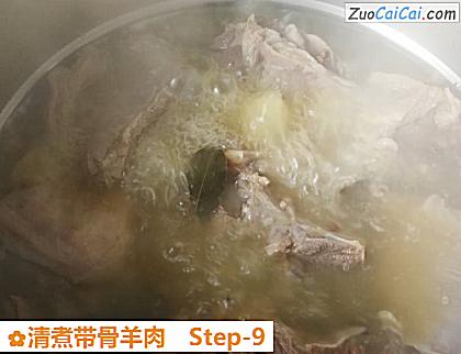 清煮带骨羊肉做法第九步骤