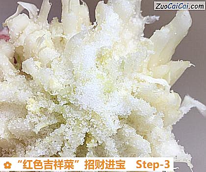 “红色吉祥菜”招财进宝做法第三步骤