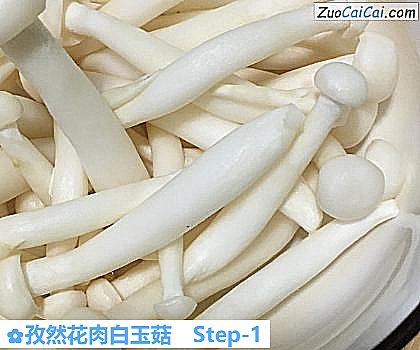孜然花肉白玉菇做法第一步骤