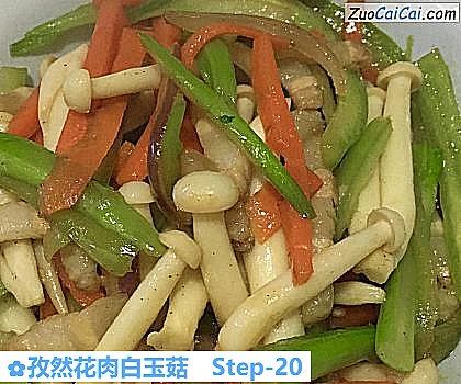 孜然花肉白玉菇做法第二十步骤