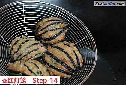 红灯笼做法第十四步骤