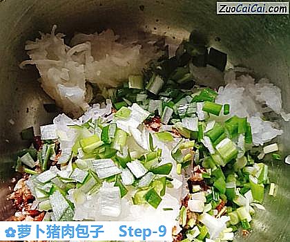 萝卜猪肉包子做法第九步骤