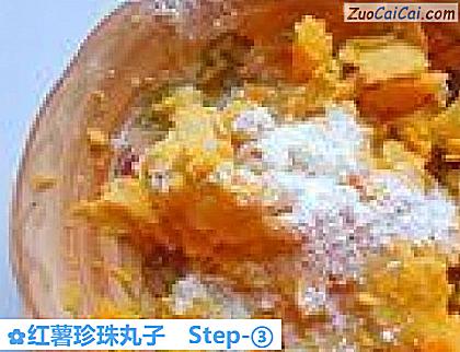 红薯珍珠丸子做法第三步骤