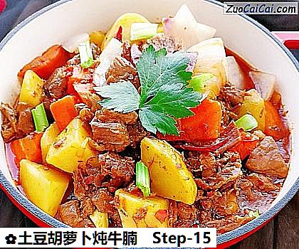 土豆胡萝卜炖牛腩做法第十五步骤