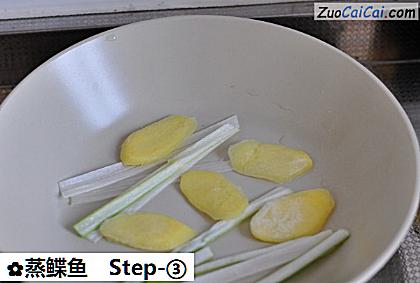 蒸鲽鱼做法第三步骤