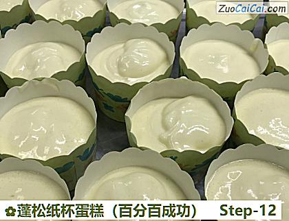 蓬松纸杯蛋糕做法第十二步骤