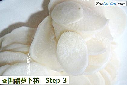 糖醋萝卜花做法第三步骤