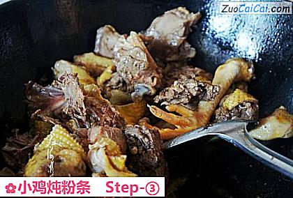 小鸡炖粉条做法第三步骤