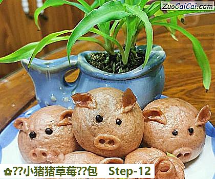?小猪猪草莓?包做法第十二步骤