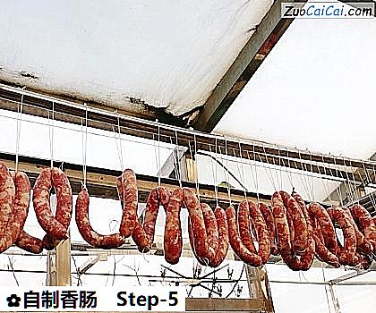 自制香肠做法第五步骤
