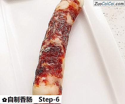 自制香肠做法第六步骤