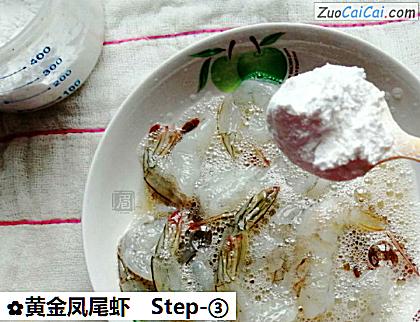 黄金凤尾虾做法第三步骤