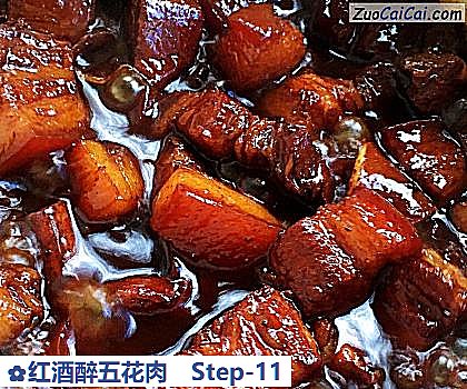 红酒醉五花肉做法第十一步骤