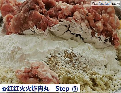 红红火火炸肉丸做法第三步骤