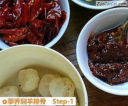 荸荠焖羊排骨做法第一步骤