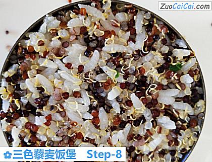 三色藜麦饭堡做法第八步骤