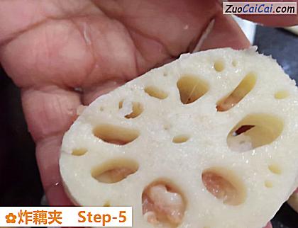 炸藕夹做法第五步骤