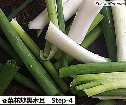 菜花炒黑木耳做法第四步骤
