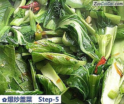 爆炒盖菜做法第五步骤