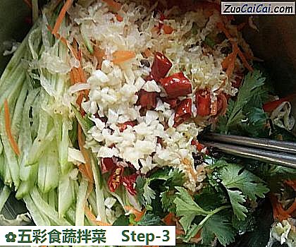 五彩食蔬拌菜做法第三步骤