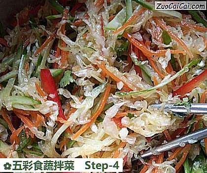 五彩食蔬拌菜做法第四步骤
