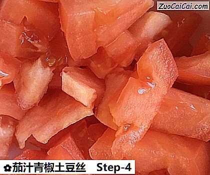 茄汁青椒土豆丝做法第四步骤