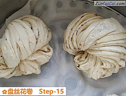盘丝花卷做法第十五步骤