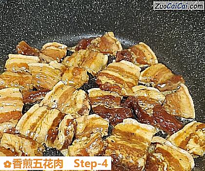香煎五花肉做法第四步骤