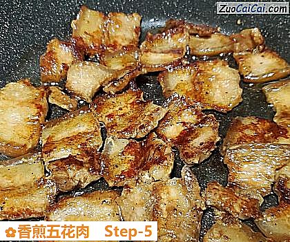 香煎五花肉做法第五步骤
