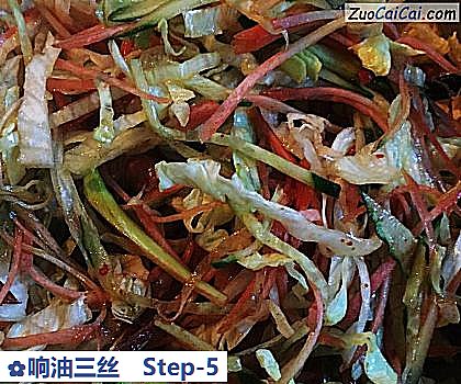 响油三丝做法第五步骤