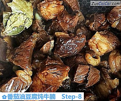 番茄油豆腐炖牛腩做法第八步骤