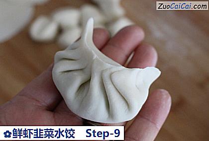 鲜虾韭菜水饺做法第九步骤