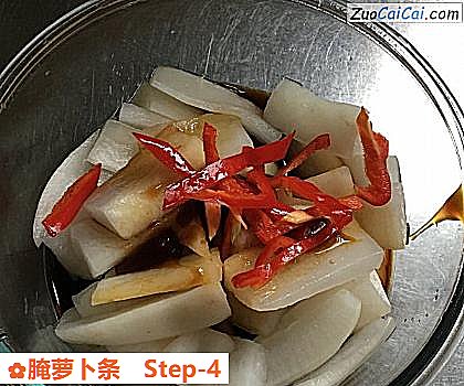 腌萝卜条做法第四步骤