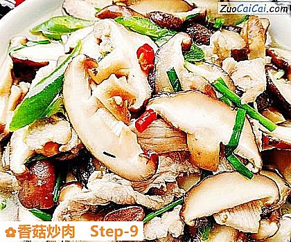 香菇炒肉做法第九步骤