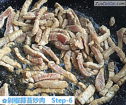 剁椒蒜苔炒肉做法第六步骤