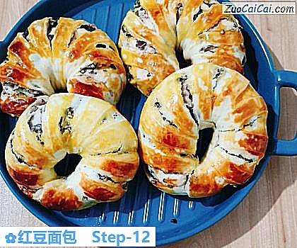 红豆面包做法第十二步骤