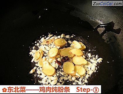 鸡肉炖粉条做法第三步骤