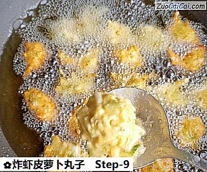 炸虾皮萝卜丸子做法第九步骤