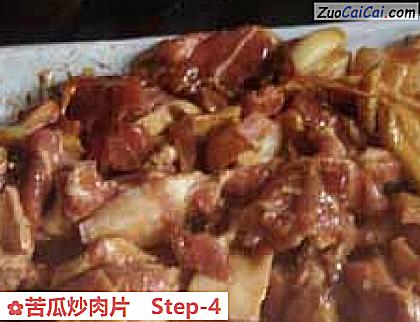 苦瓜炒肉片做法第四步骤