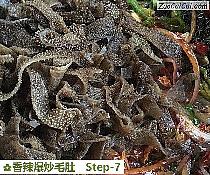 香辣爆炒毛肚做法第七步骤