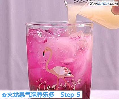 火龙果气泡养乐多做法第五步骤
