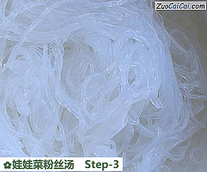娃娃菜粉丝汤做法第三步骤